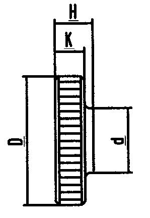 DIN 467 - Rändelmutter flache Form