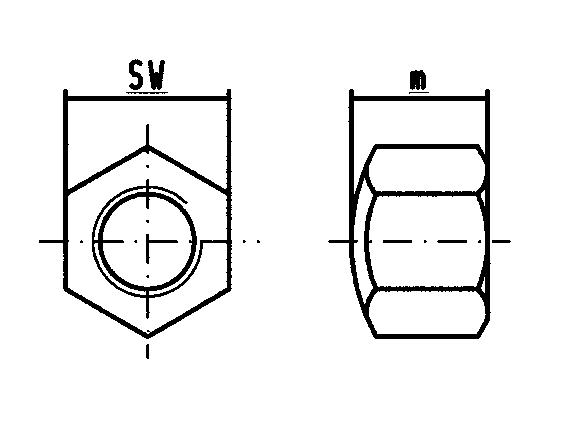 DIN 917 - Hutmutter flache Form